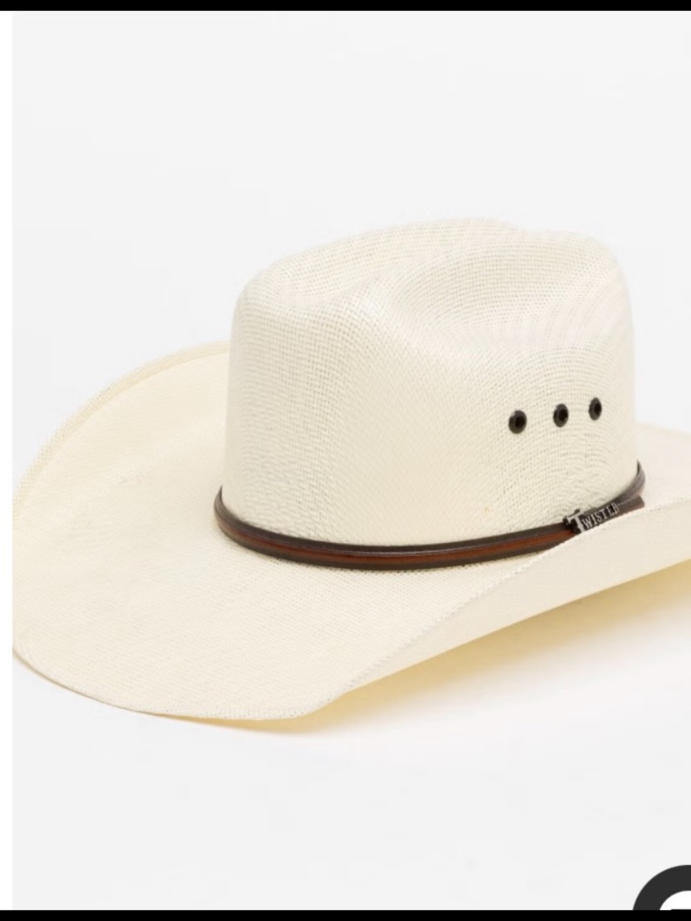 Twister Shantung Straw 5X Cowboy Hat T71563 6 7/8 New Western Southwestern